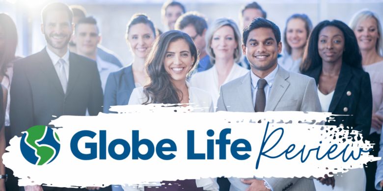 A group of professional individuals standing together, symbolizing a collaborative team in a Global Life Insurance Review setting.